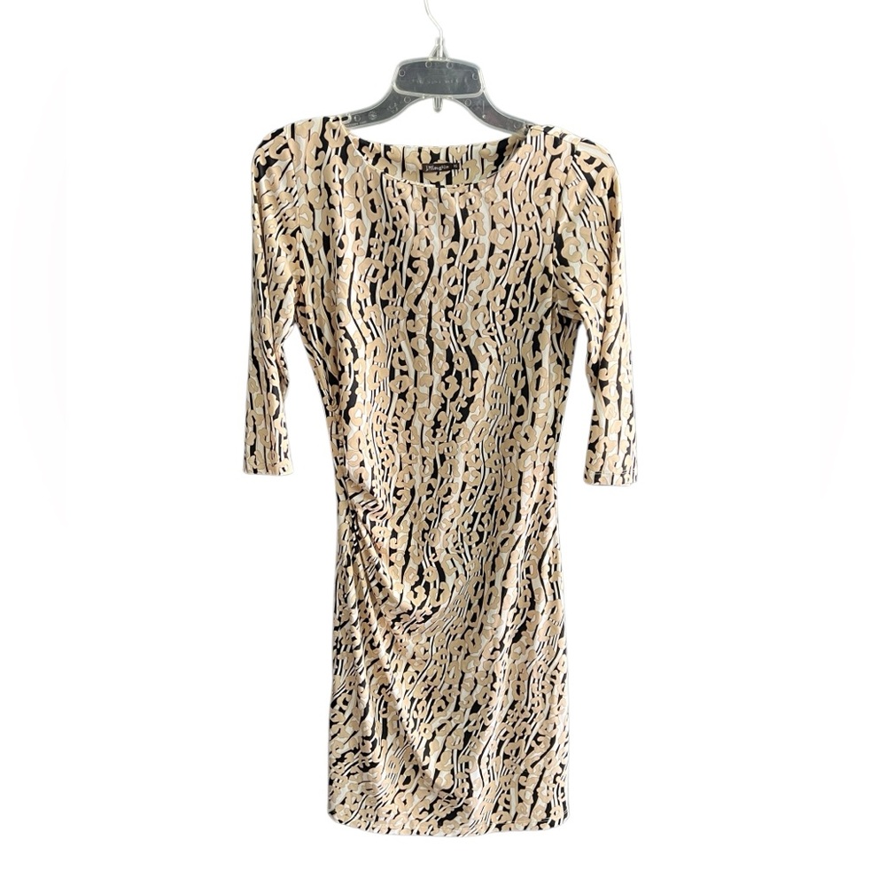 J Mclaughlin Xs Animal Print Sheath Dress - image 1